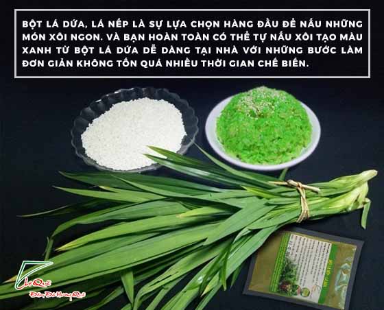 Nên chọn màu xanh nào cho xôi